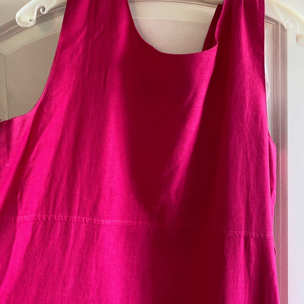 Sag Harbor Pink linen midi dress - Picture 4 of 12